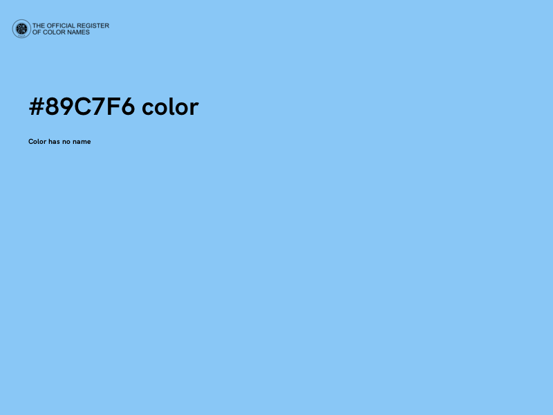#89C7F6 color image