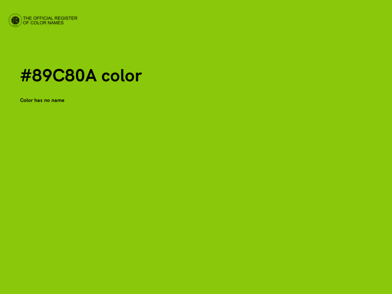 #89C80A color image
