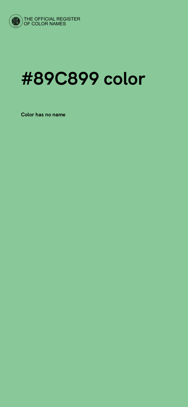 #89C899 color image