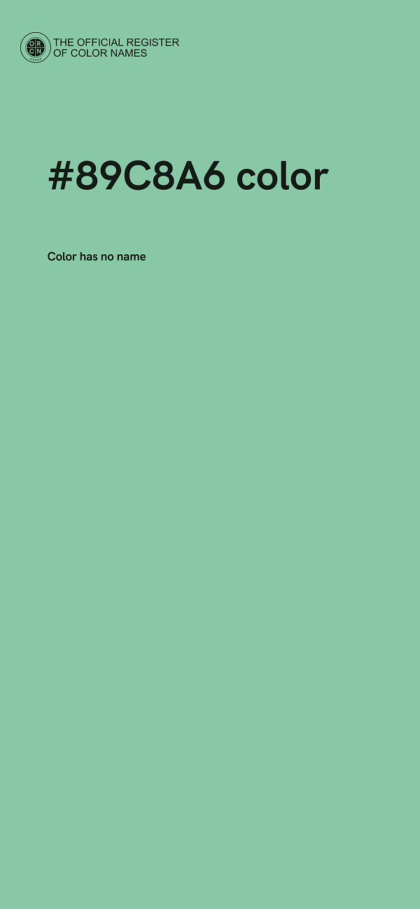 #89C8A6 color image