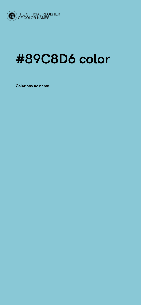 #89C8D6 color image