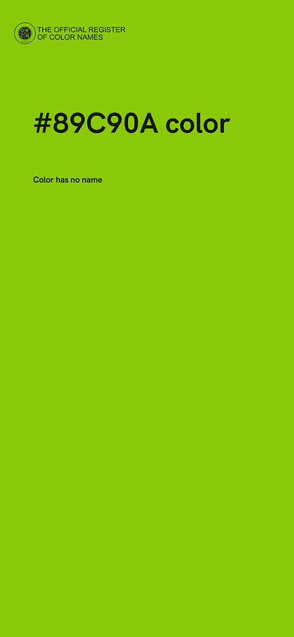 #89C90A color image