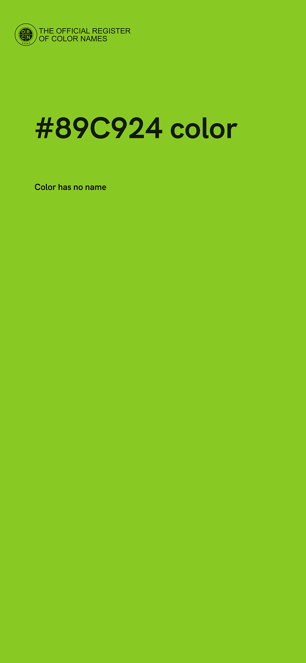 #89C924 color image
