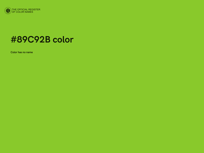 #89C92B color image