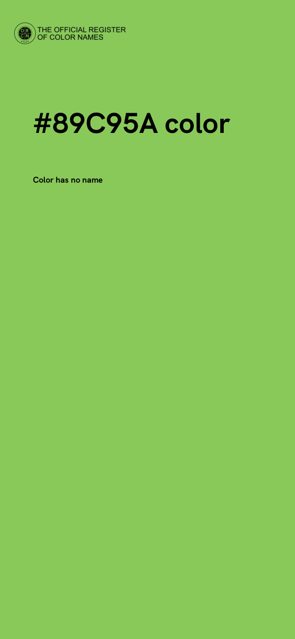 #89C95A color image
