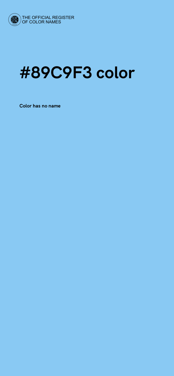 #89C9F3 color image