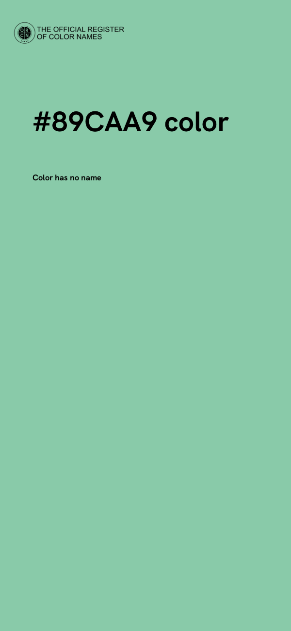 #89CAA9 color image