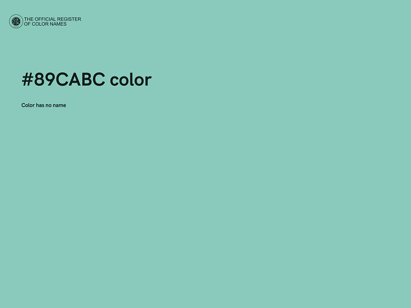 #89CABC color image