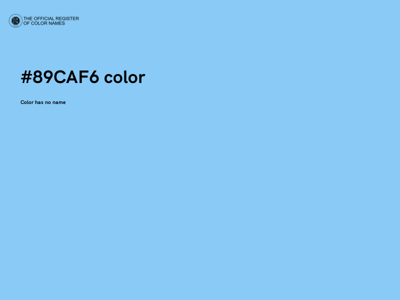 #89CAF6 color image