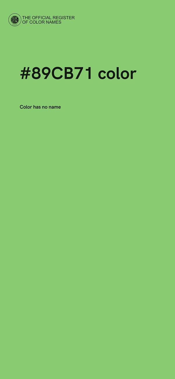 #89CB71 color image