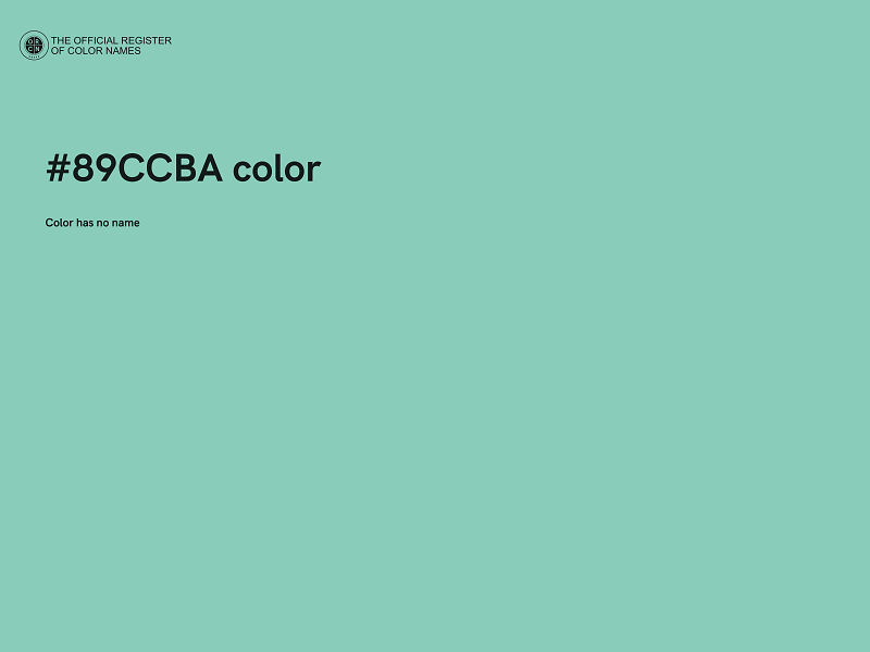 #89CCBA color image