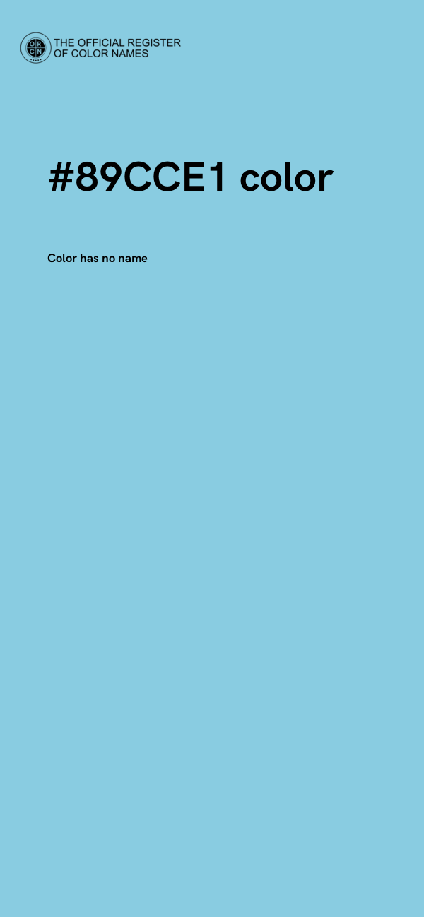 #89CCE1 color image