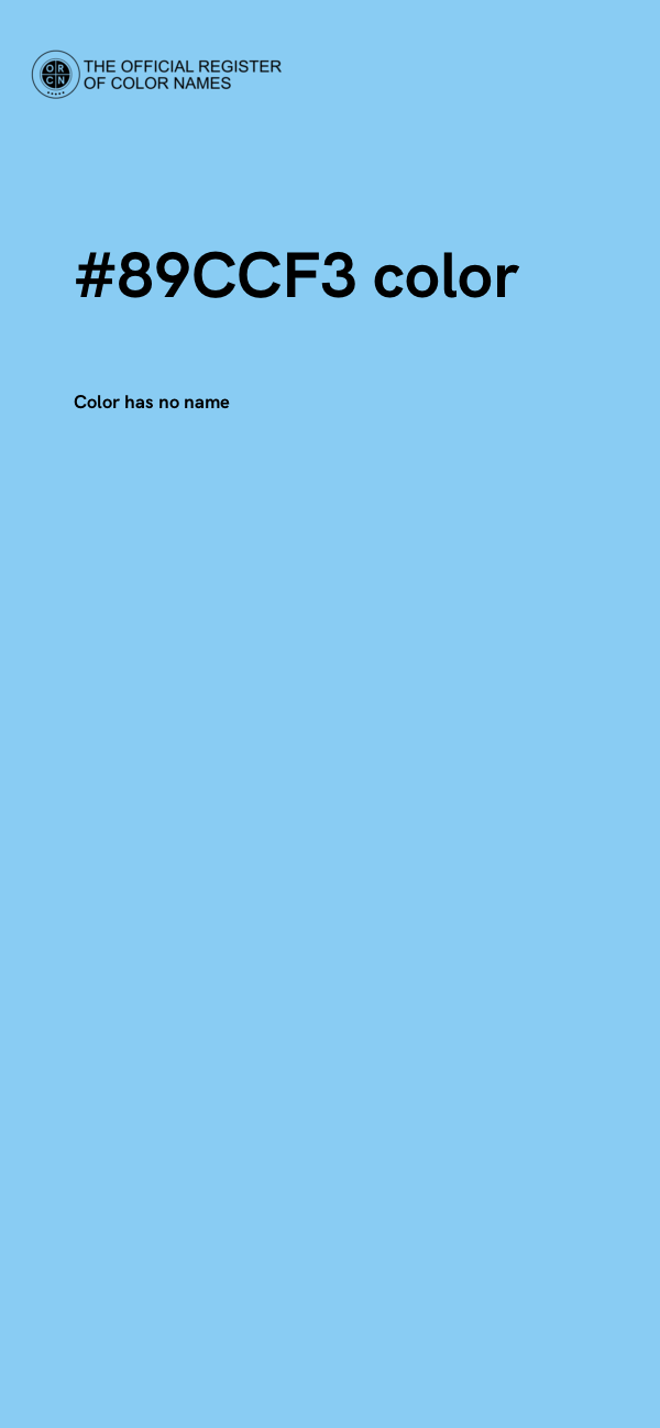 #89CCF3 color image
