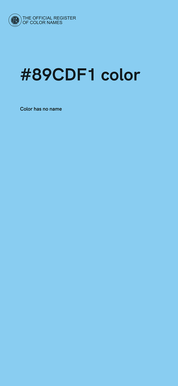 #89CDF1 color image