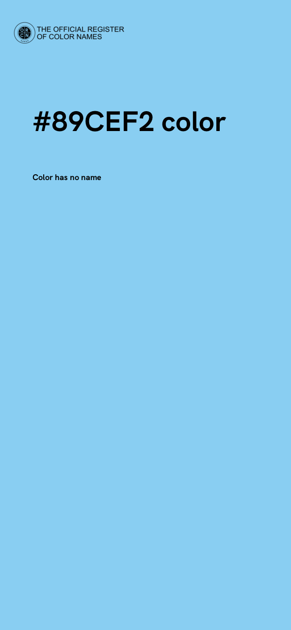 #89CEF2 color image