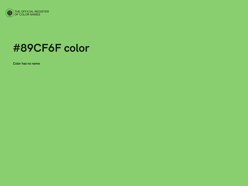 #89CF6F color image