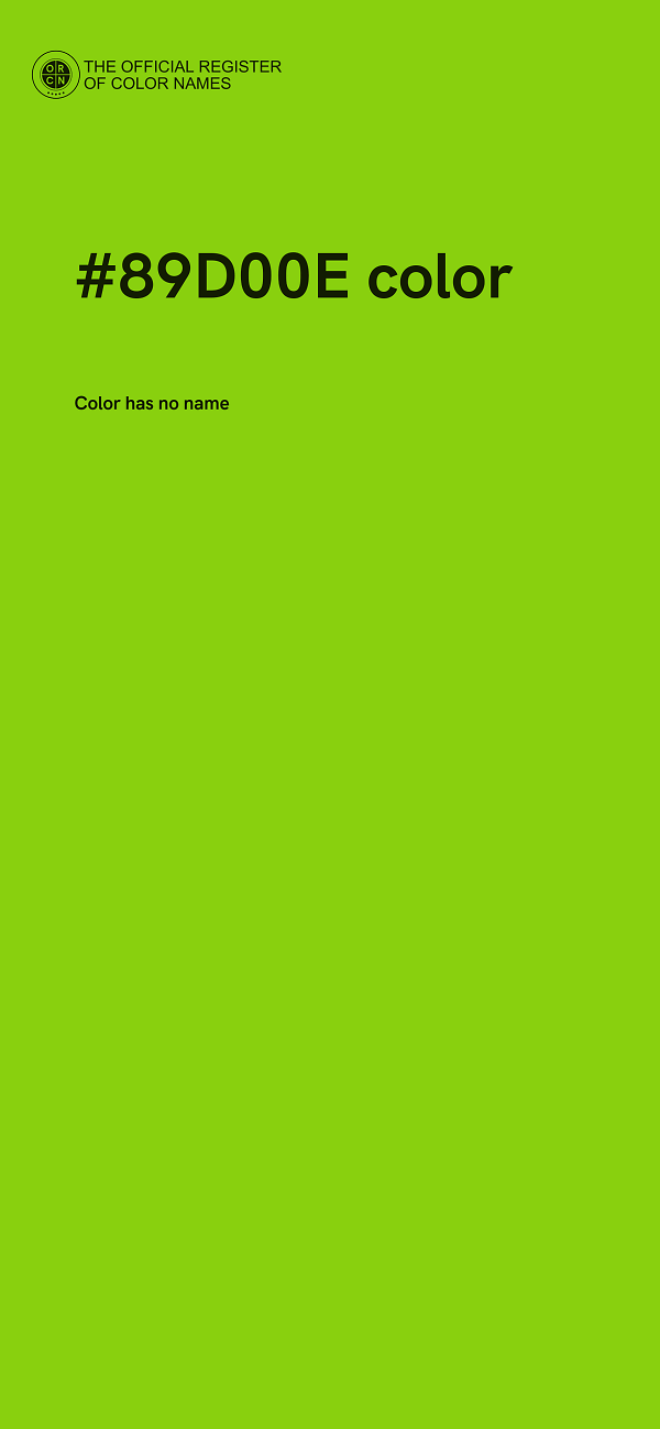 #89D00E color image