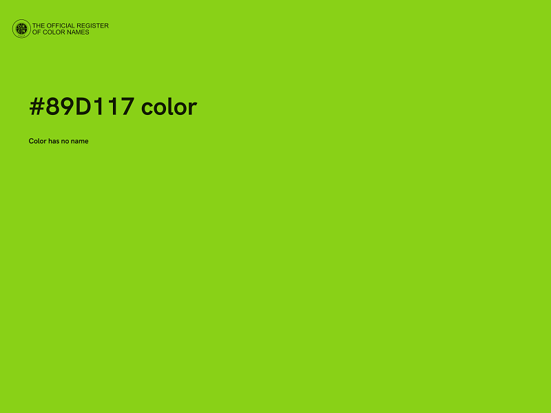#89D117 color image