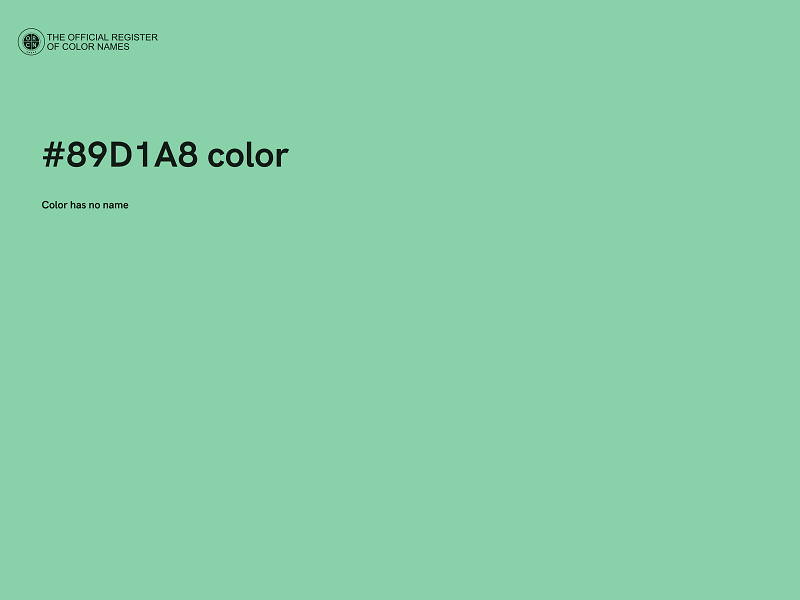 #89D1A8 color image