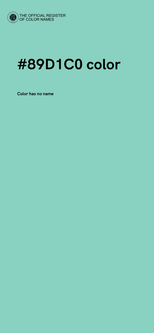 #89D1C0 color image