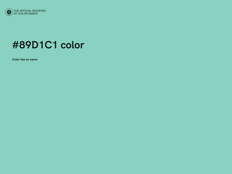 #89D1C1 color image