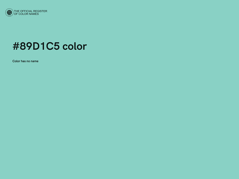 #89D1C5 color image