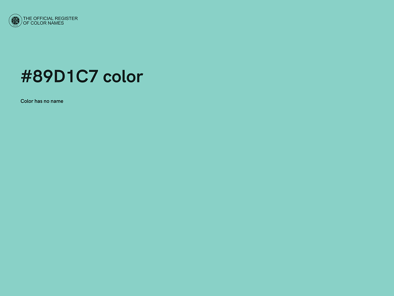 #89D1C7 color image