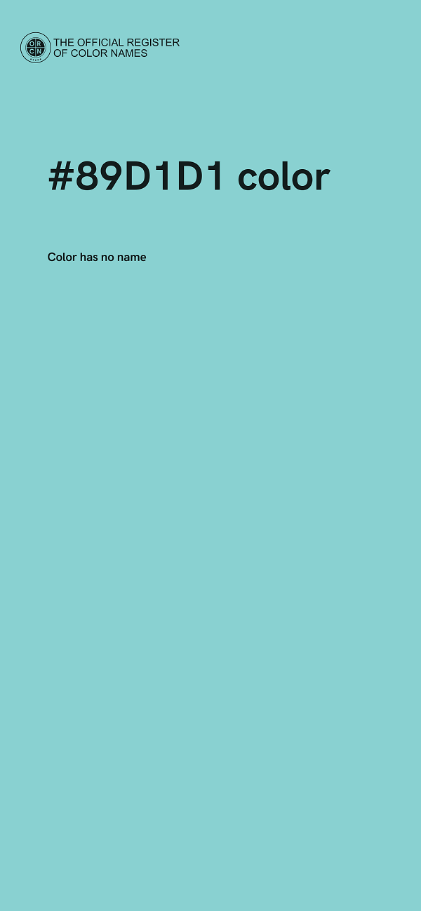 #89D1D1 color image