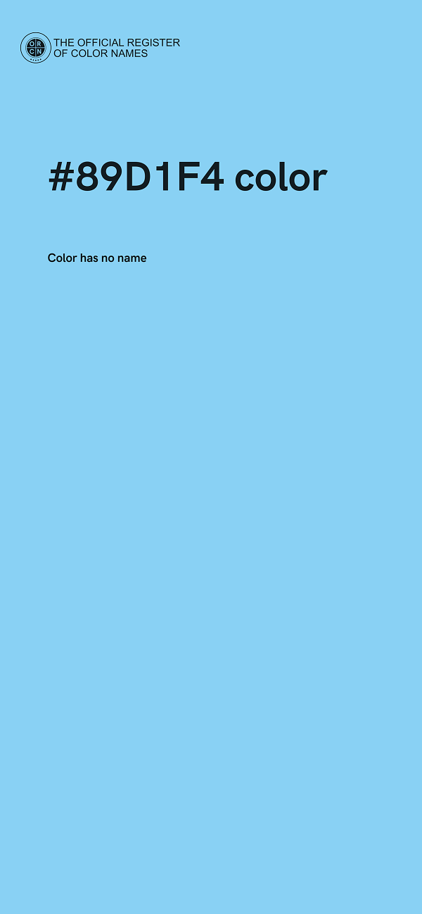 #89D1F4 color image