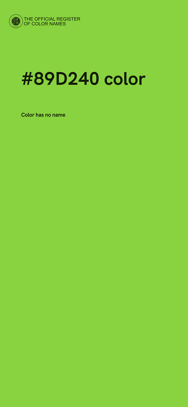 #89D240 color image