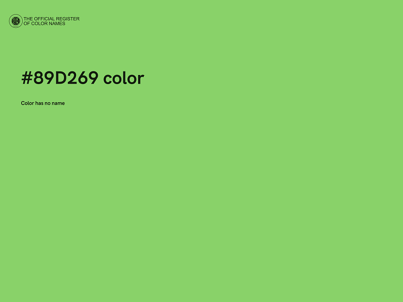 #89D269 color image