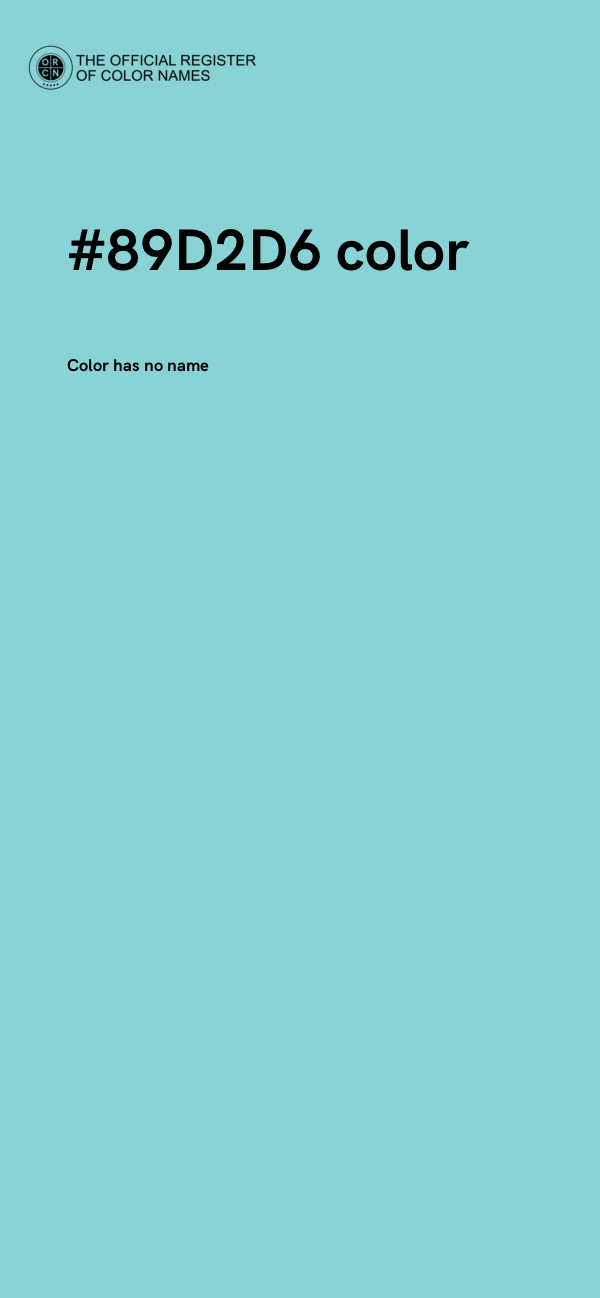 #89D2D6 color image