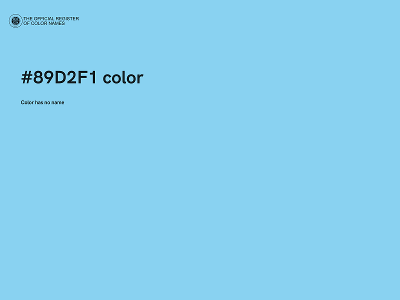 #89D2F1 color image