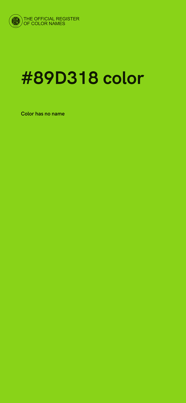 #89D318 color image