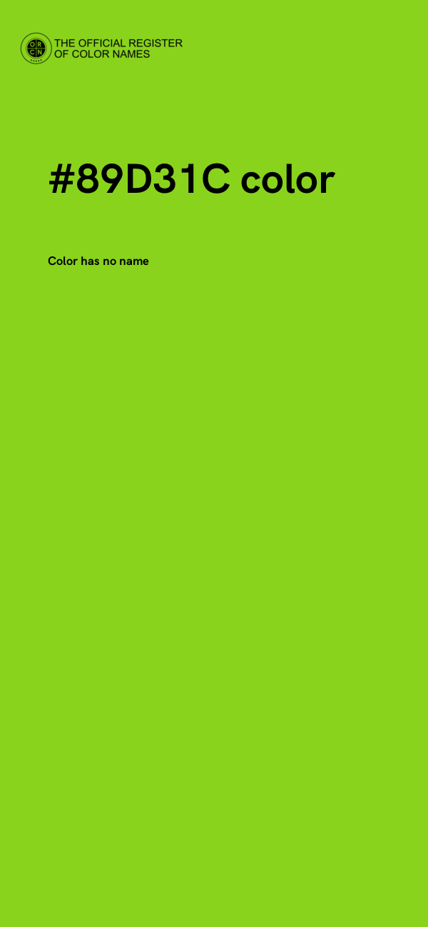 #89D31C color image