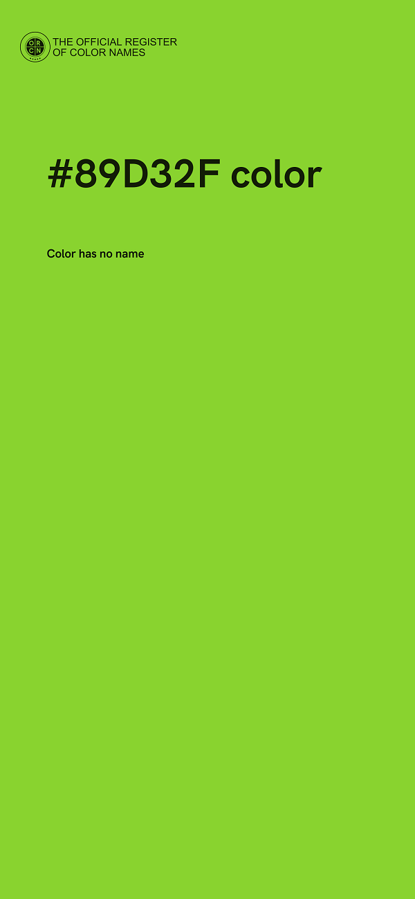 #89D32F color image