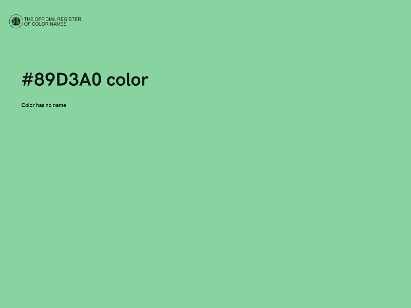 #89D3A0 color image
