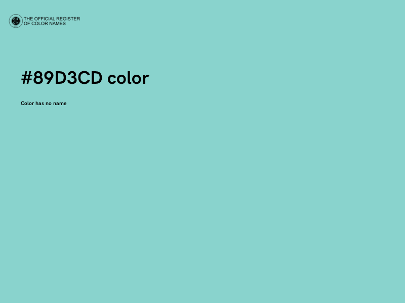 #89D3CD color image