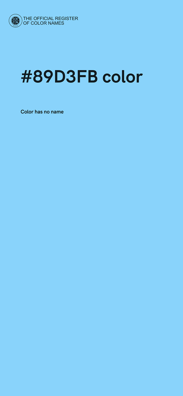 #89D3FB color image