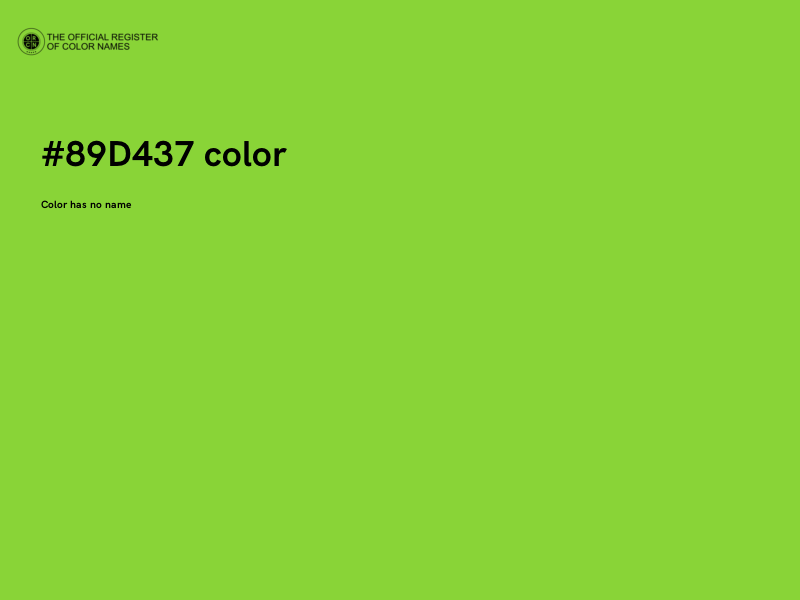 #89D437 color image