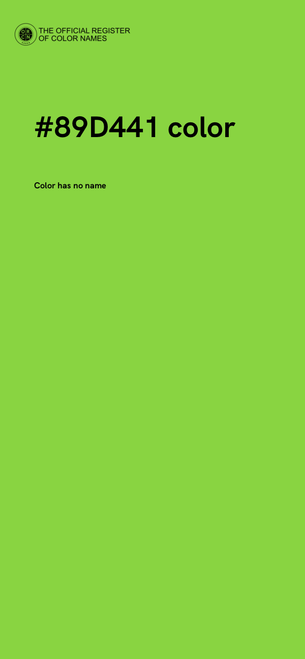 #89D441 color image