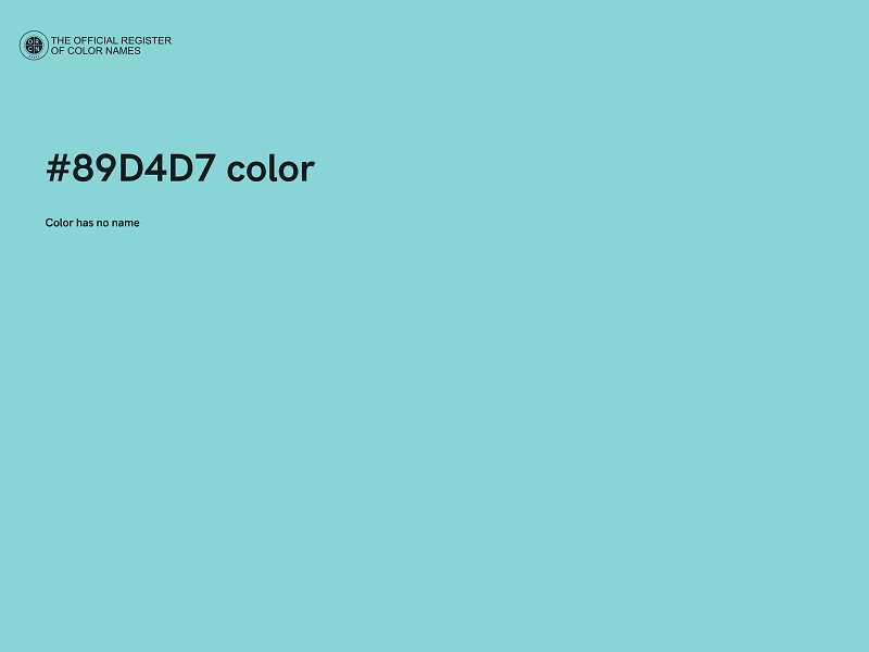 #89D4D7 color image