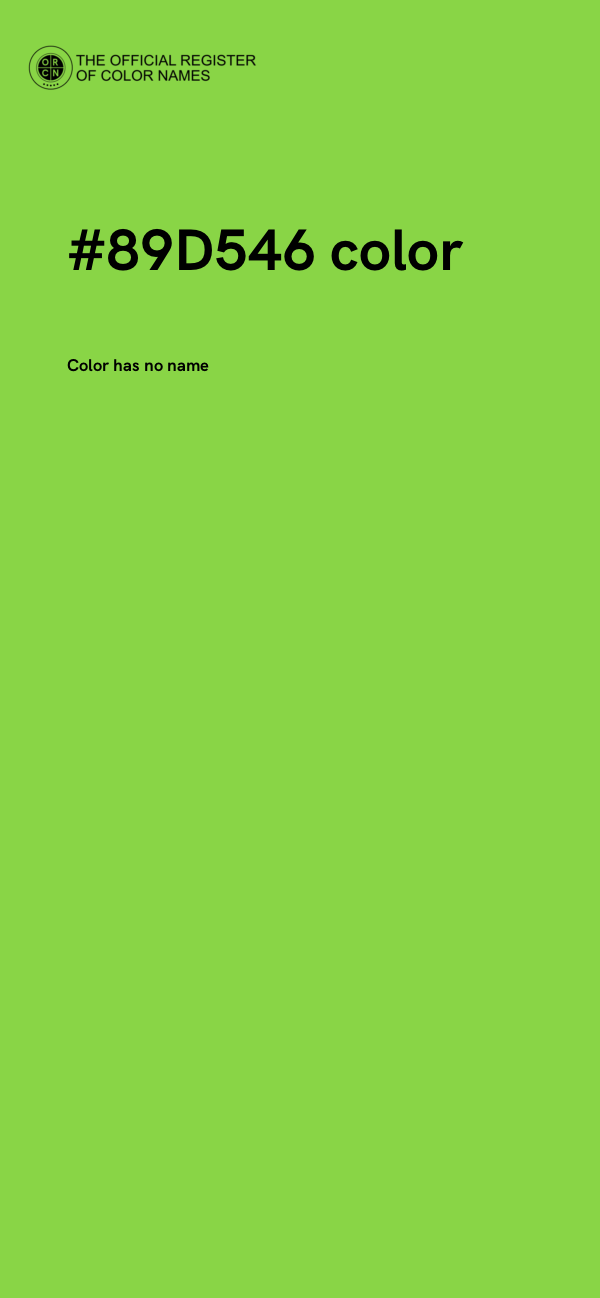 #89D546 color image