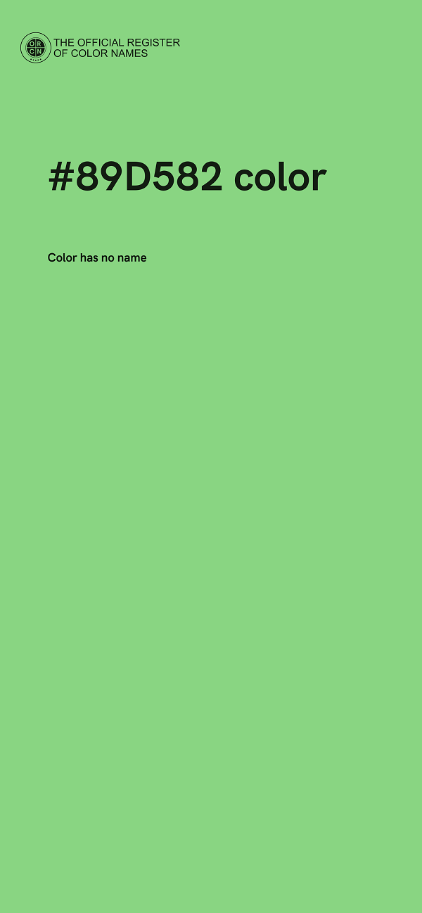 #89D582 color image