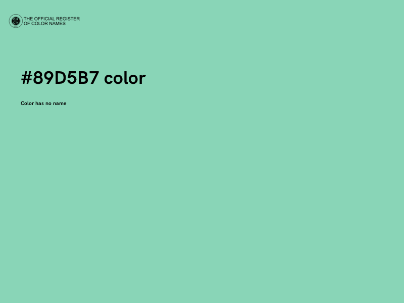 #89D5B7 color image