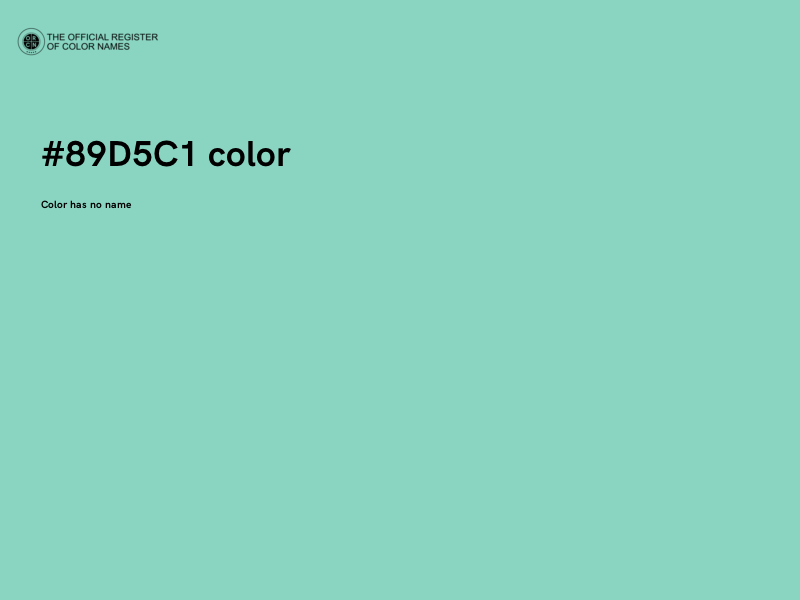 #89D5C1 color image