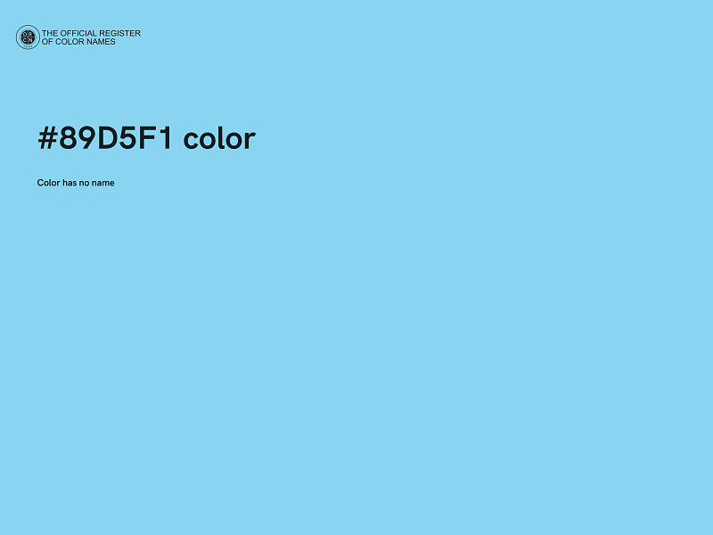 #89D5F1 color image