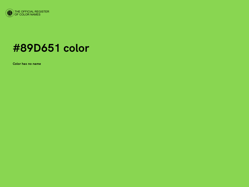 #89D651 color image