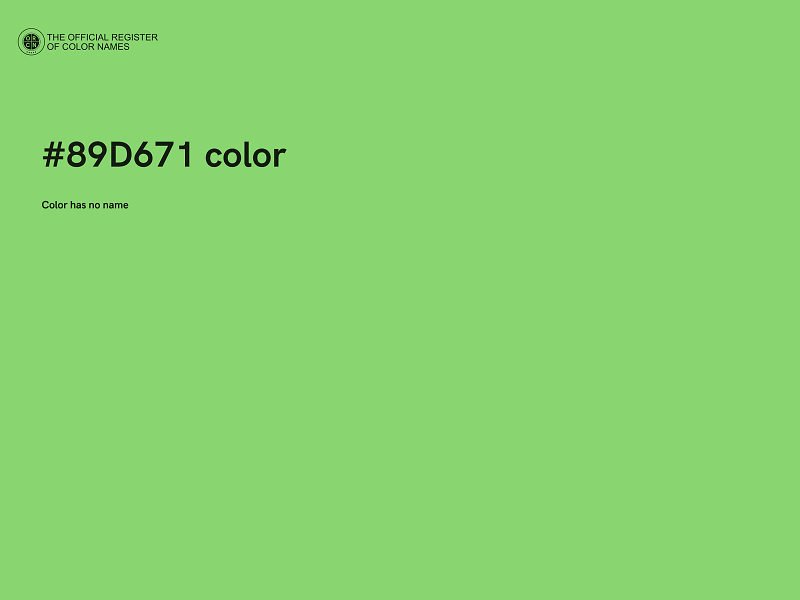 #89D671 color image