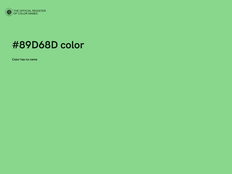 #89D68D color image